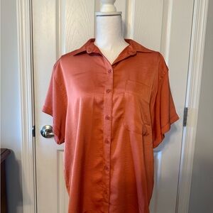 a new day Women's Rust Blouse